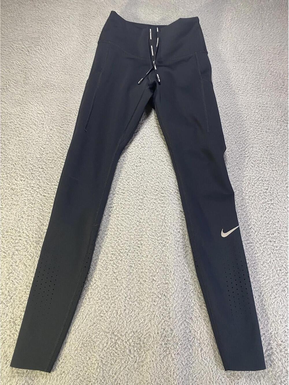 Nike Women Running Yoga Pants XS Black Stretchy Gym